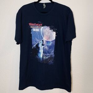 Aristocrat Gaming Timber Wolf Diamond Graphic Tee Shirt XL Blue Slots Casino